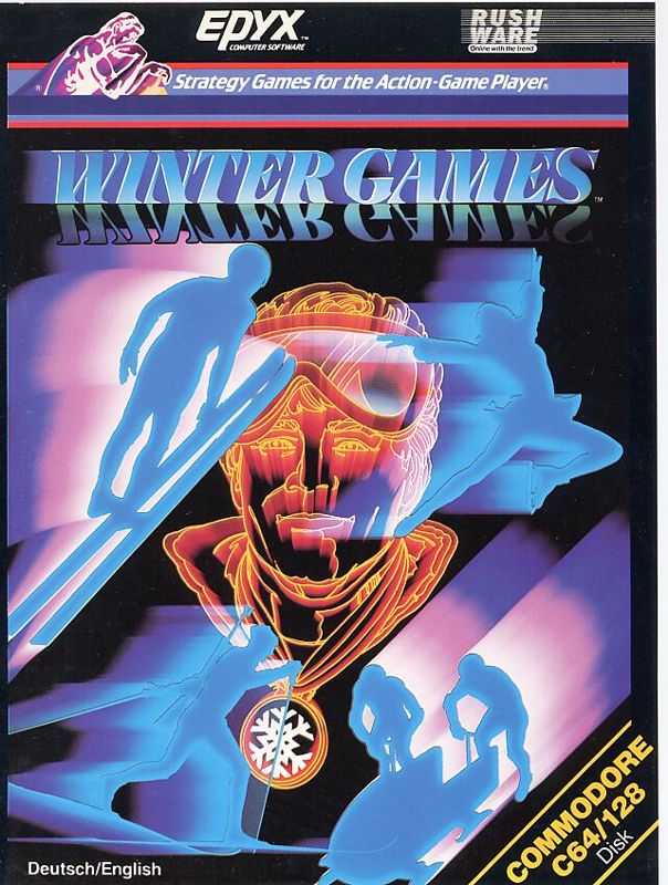 Winter Games box art for Commodore 64
